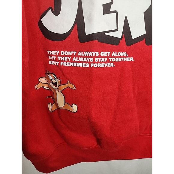 Vintage Tom And Jerry Red Crew Neck Long Sleeve Pullover Sweatshirt Large 11-13 - Picture 5 of 5